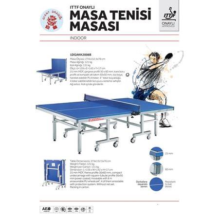 Dongxing ITTF onaylı masa tenisi masası Giant Dragon