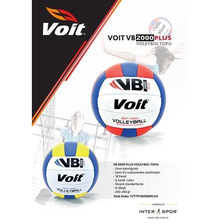 Voit VB2000PLUS Voleybol Topu N5 Beyaz-Mavi-Kırmızı